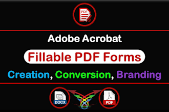 convert your document into a fillable PDF form
