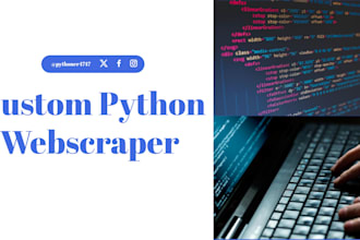 develop a custom python web scraping script for you