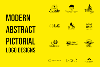 design a custom modern pictorial abstract logo for your brand