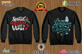 create unique eye catching winter sweater and romantic valentine t shirt design