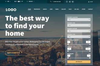 design professional real estate website in wordpress or wix