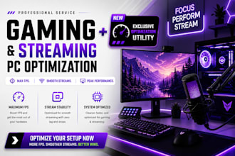 optimize your gaming and streaming PC for fortnite, warzone, valorant and cs2