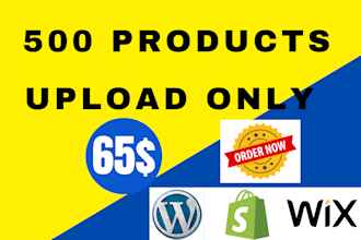 add products or upload products on woocommerce,shopify store or wix