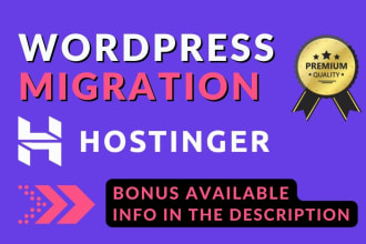 migrate your wordpress website to hostinger