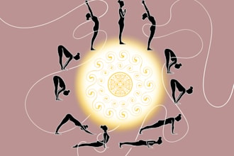 create fitness and yoga illustration