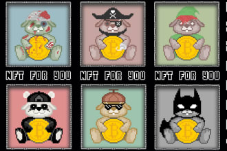 draw pixel art character for nft