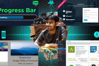 design mobile menu, slider, contact form, responsive