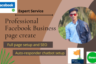 create, setup, optimize and manage facebook business page