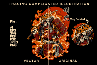 tracing very complicated logo or image in vector