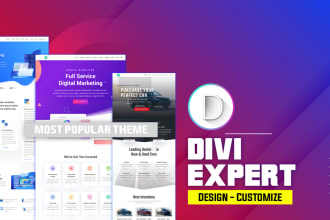 design redesign and customize wordpress website with divi theme