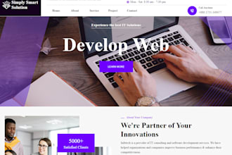 develop your website with PHP laravel framework
