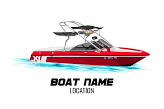 custom boat and yacht into vector illustration
