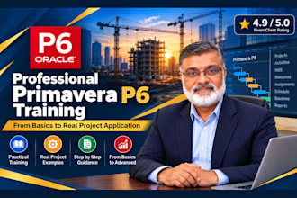 with my 30 years of experience provide training on primavera p6