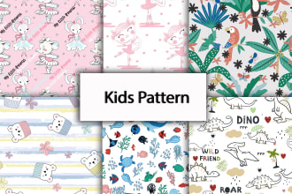 design any kind seamless pattern for kids