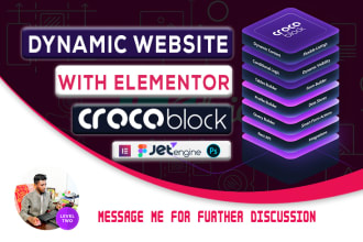 build dynamic wordpress website with crocoblock jet engine and elementor pro