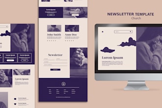 design your newsletter, edm using mailchimp or sendgrid