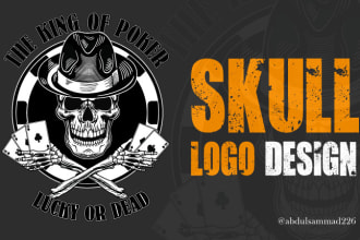 design skull logo and vintage skull t shirt designs for you
