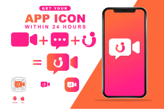design modern app icon logo