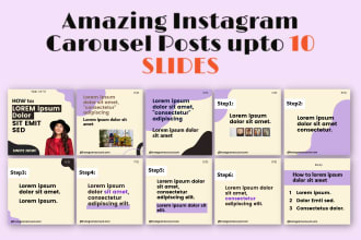 design custom social media carousel posts for instagram