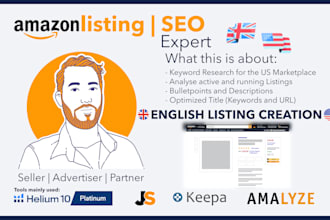 write an english amazon listing SEO optimized for fba