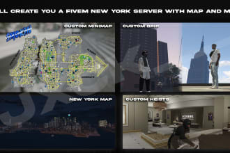 create you a new york fivem server with map and mlos