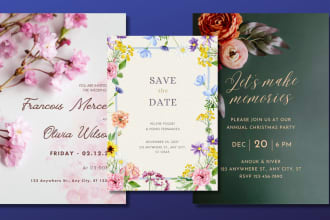 design wedding invitation card, birthday invitation, custom invitation cards