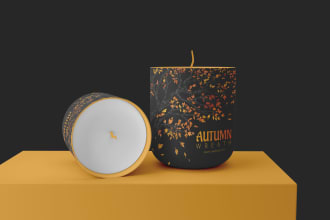 design premium candle packaging and label design