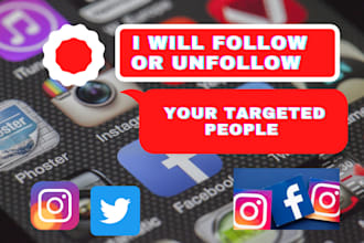 follow or unfollow targeted people on social media