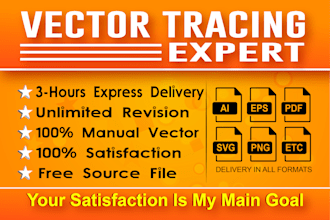 vector trace, recreate, convert any logo or graphic to vector