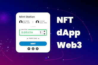 create a nft minting dapp for you, web3 nft website