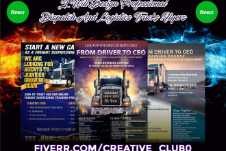 professional truck dispatch, logistic, freight and trucking flyers