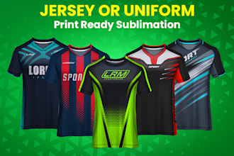 do print ready sublimation jersey design or uniform