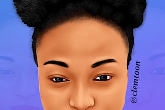 smudge and paint realistic cartoon from photos