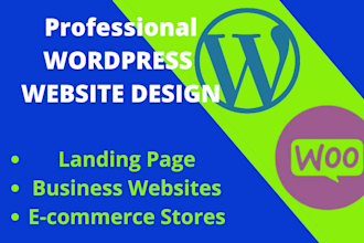 develop wordpress ecommerce website, full website creation and website design