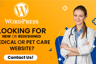 design medical, pet care and dental clinic wordpress website