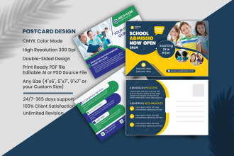 design promotional postcard and direct mail eddm postcard design