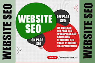 do on page and off page website SEO optimization