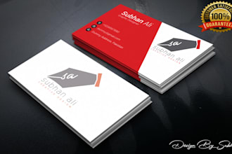 design elegant double sided business card print ready files
