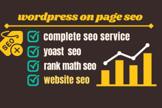 provide complete wordpress on page seo service with rank math pro or yoast