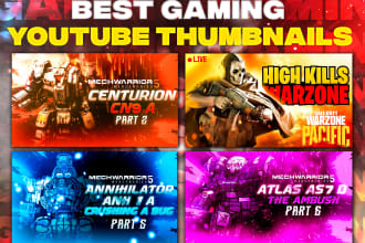 design professional gaming youtube thumbnails within 24 hours