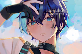 draw a anime sketch with color