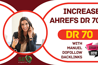 increase ahrefs domain rating DR 70 with safe backlinks