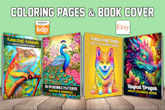 make adult coloring book cover adult coloring page for amazon kdp coloring book