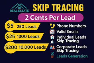 do skip tracing for real estate and llc skip tracing in bulk
