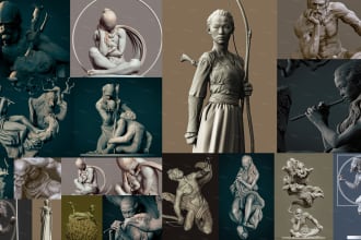 do 3d modeling, sculpting for 3d printing