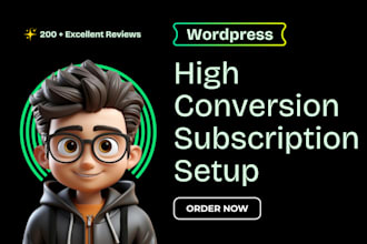 setup membership website, subscription website, lms website in wordpress