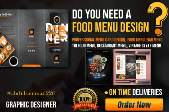 design restaurant menu card design, food menu design