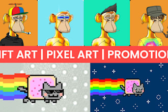 draw custom cartoon avatar for nft art