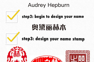 design your Chinese name and stamp