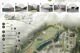 create architecture design boards panels portfolio posters